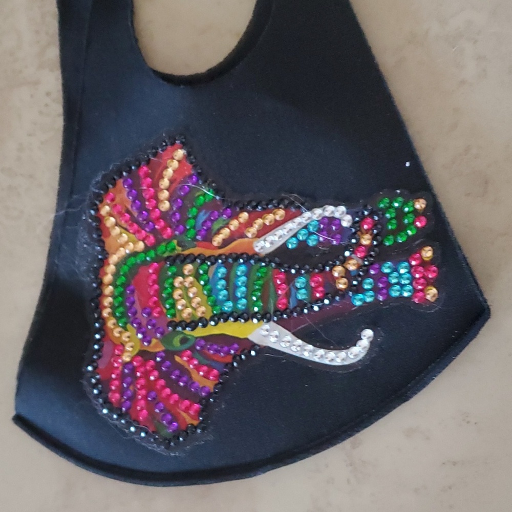 Elephant Jeweled Facemask nwot